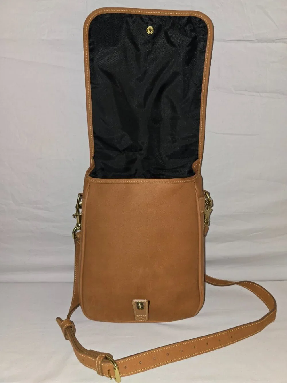 Vtg Mulholland Lariat Leather Convertible Top Handle Crossbody Messenger